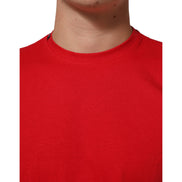 T-shirt Girocollo in Cotone Dolce & Gabbana Goodluck Rosso 2023