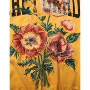 T-shirt girocollo Dolce & Gabbana in cotone a fantasia floreale Secret Garden gialla