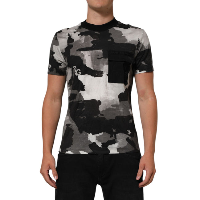 T-shirt homme Dolce & Gabbana manches courtes camouflage multicolore
