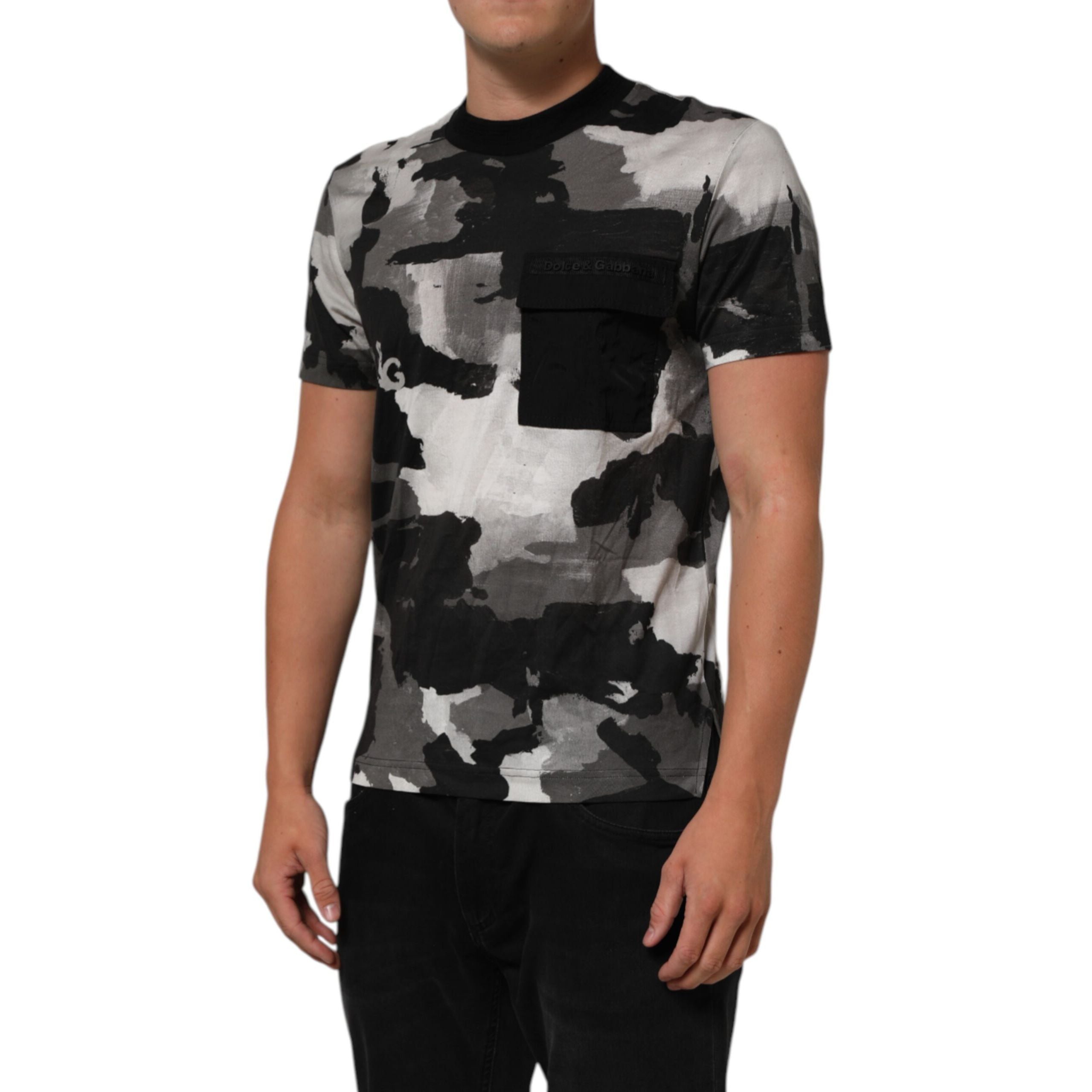 T-shirt homme Dolce & Gabbana manches courtes camouflage multicolore