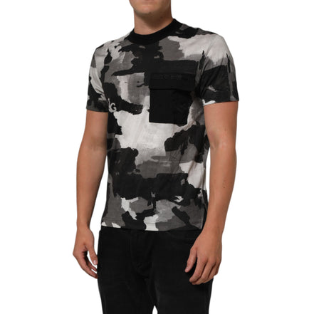 T-shirt homme Dolce & Gabbana manches courtes camouflage multicolore