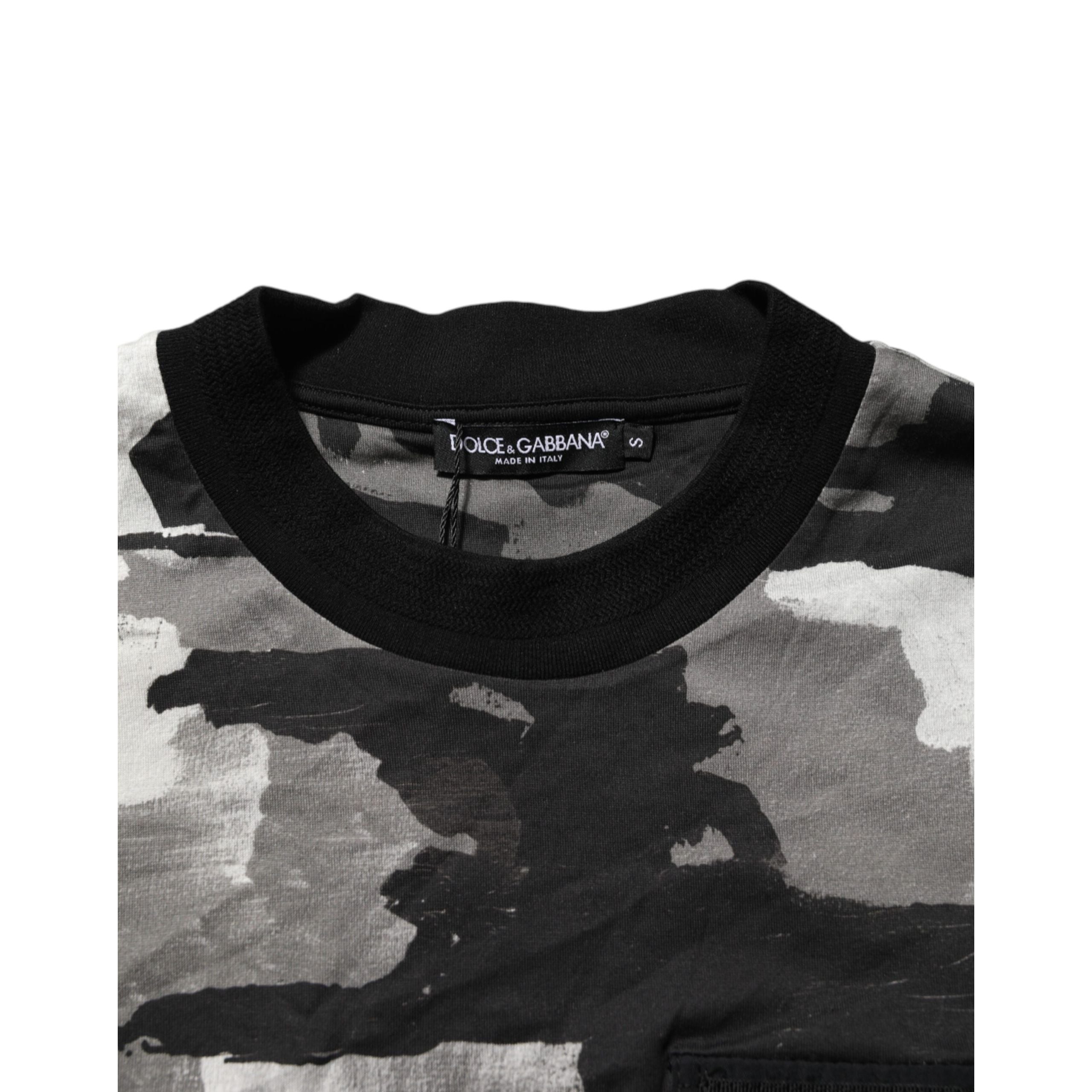 T-shirt homme Dolce & Gabbana manches courtes camouflage multicolore