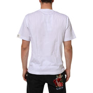 T-shirt Dolce & Gabbana en coton blanc à col rond et imprimé graphique