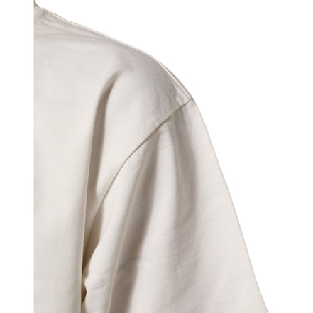 T-shirt da uomo girocollo in cotone bianco con stampa logo Dolce & Gabbana