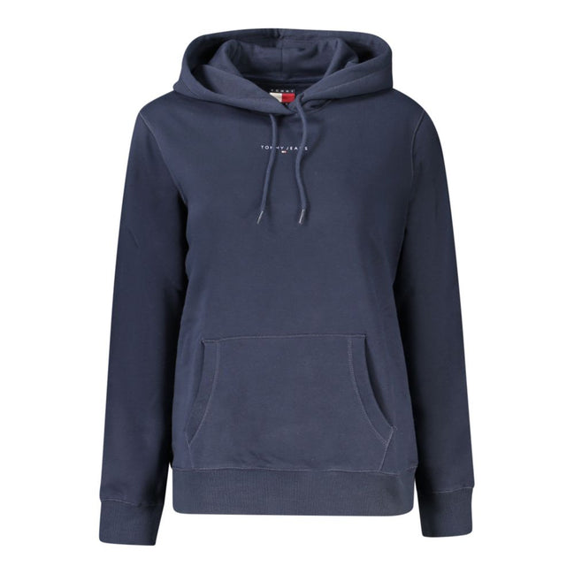 Felpa con Cappuccio da Donna Tommy Hilfiger in Cotone Blu