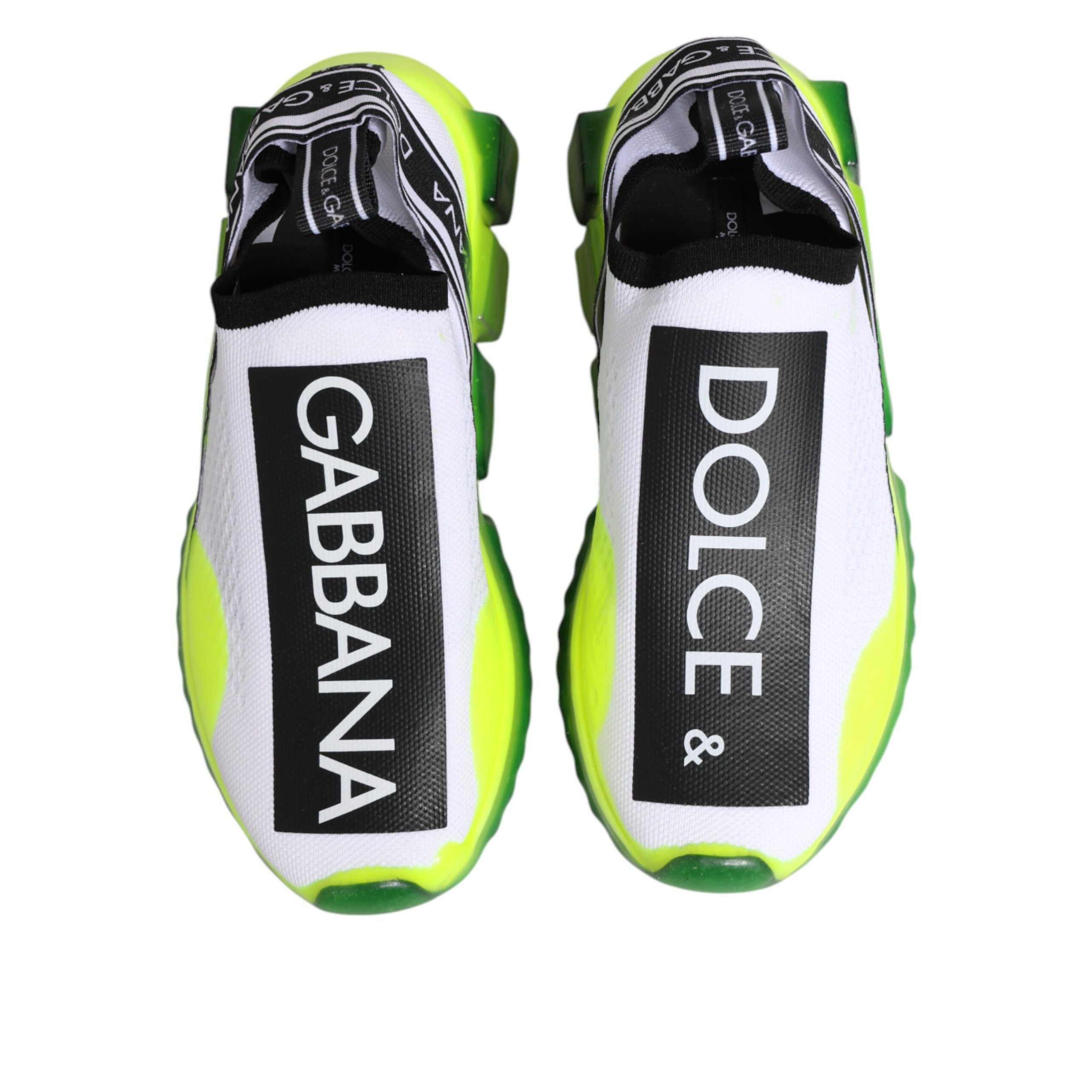 Chaussures Baskets Dolce & Gabbana Sorrento Noir Blanc à Enfiler