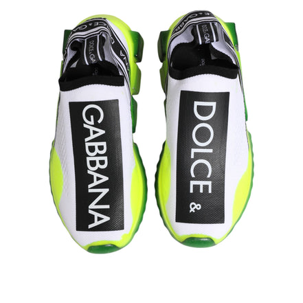 Chaussures Baskets Dolce & Gabbana Sorrento Noir Blanc à Enfiler