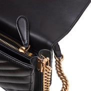 PINKO Black Love Click Mini Chevron Shoulder Bag
