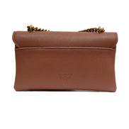 PINKO Brown Love Boucle Riga Mini Crossbody Bag