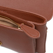 PINKO Brown Love Boucle Riga Mini Crossbody Bag