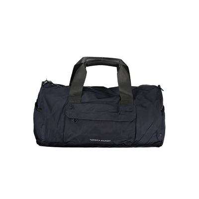 Borsa da uomo Tommy Hilfiger in poliestere blu con tracolla regolabile