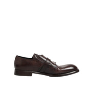 Chaussures habillées Richelieu à boucle en cuir marron Dolce & Gabbana