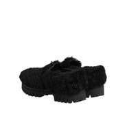 Chaussures Dolce & Gabbana Homme Mocassins en Cuir Noir et Fourrure