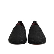Mocassins Dolce & Gabbana en brocart noir Chaussures de ville à enfiler pour homme