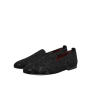 Mocassins Dolce & Gabbana en brocart noir Chaussures de ville à enfiler pour homme