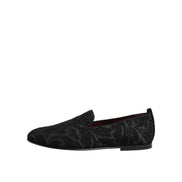 Mocassins Dolce & Gabbana en brocart noir Chaussures de ville à enfiler pour homme