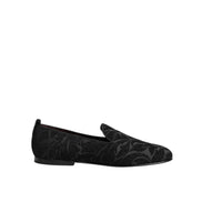 Mocassins Dolce & Gabbana en brocart noir Chaussures de ville à enfiler pour homme