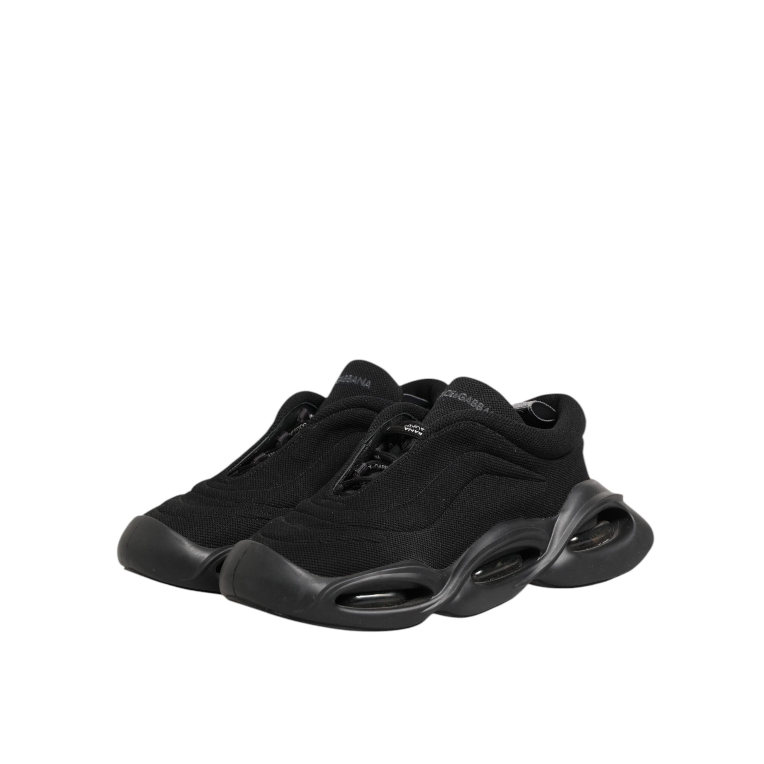 Chaussures homme basses Dolce & Gabbana Wave à lacets noires