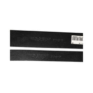 Ceinture Dolce & Gabbana en cuir noir à double sangle et boucle argentée