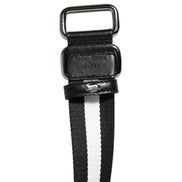 Ceinture Homme Dolce & Gabbana Rayée Noir et Blanc avec Boucle en Métal
