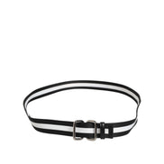Ceinture Homme Dolce & Gabbana Rayée Noir et Blanc avec Boucle en Métal