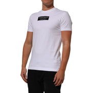 Dolce & Gabbana T-shirt Girocollo Uomo in Cotone Bianco con Stampa Logo