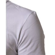 Dolce & Gabbana T-shirt Girocollo Uomo in Cotone Bianco con Stampa Logo