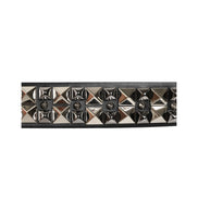Ceinture Dolce & Gabbana en Cuir de Veau Noir avec Boucle Argentée Cloutée