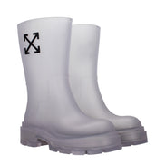 Off-White Transparent Pvc Ankle Boots