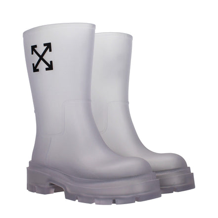 Off-White Transparent Pvc Ankle Boots