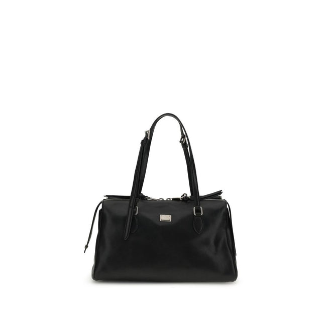 Sac à bandoulière Dolce & Gabbana en cuir de veau noir Bos Taurus