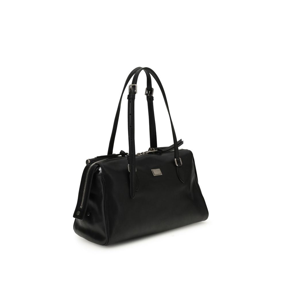 Sac à bandoulière Dolce & Gabbana en cuir de veau noir Bos Taurus