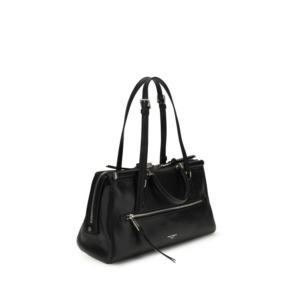 Sac à bandoulière Dolce & Gabbana en cuir de veau noir Bos Taurus