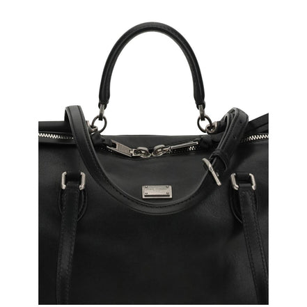 Sac à bandoulière Dolce & Gabbana en cuir de veau noir Bos Taurus
