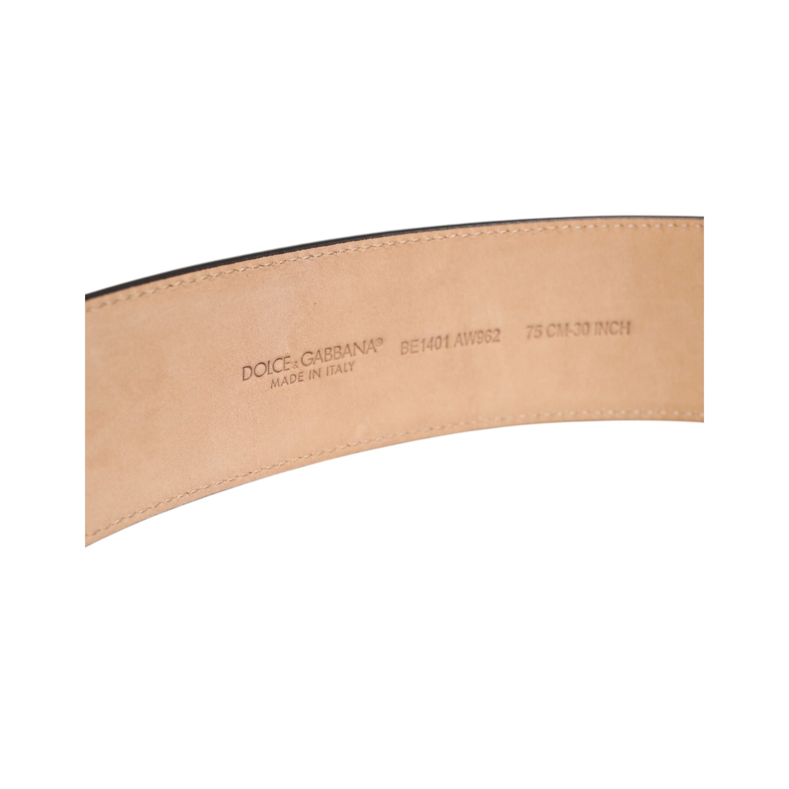 Ceinture classique en cuir marron avec boucle ovale en métal Dolce & Gabbana