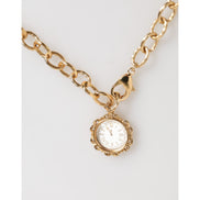 Collana girocollo Dolce & Gabbana con ciondolo a orologio in cristallo dorato