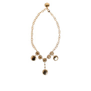 Collana girocollo Dolce & Gabbana con ciondolo a orologio in cristallo dorato