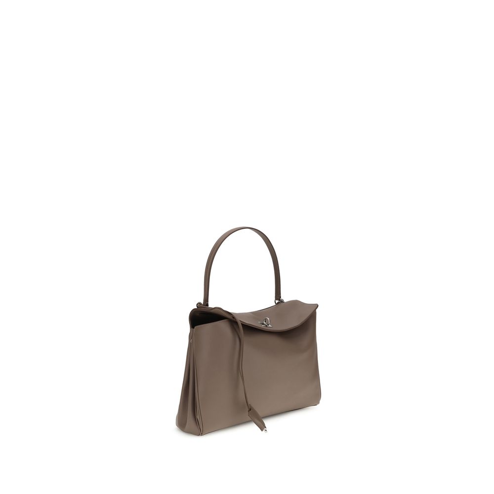 Borsa a tracolla Balenciaga in pelle di vitello grigia Bos Taurus