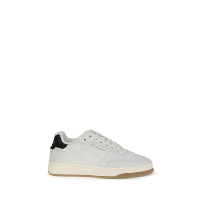 Saint Laurent White Calf Leather Low Top Sneakers
