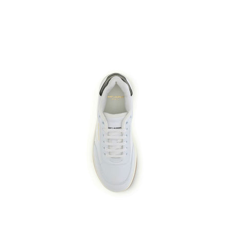 Sneakers basse Saint Laurent in pelle di vitello bianca Bos Taurus