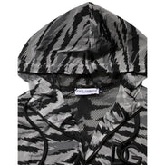 Giacca felpa con cappuccio mimetica grigia Dolce & Gabbana