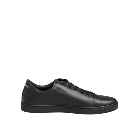 Baskets Dolce & Gabbana en cuir noir avec cœur en cristal