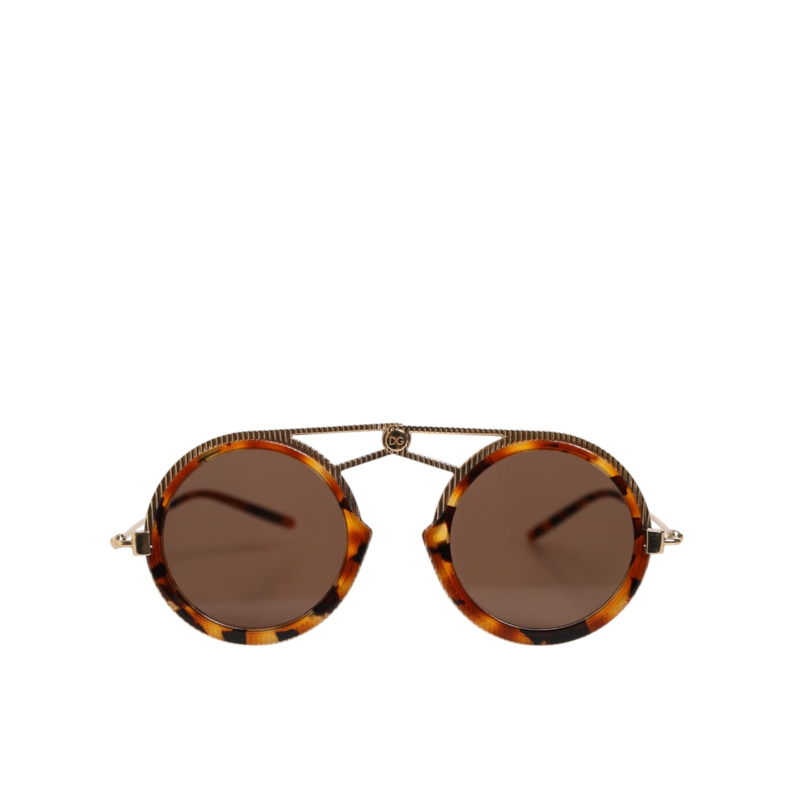 Occhiali da sole Dolce & Gabbana con montatura Havana dorata DG Fatto A Mano
