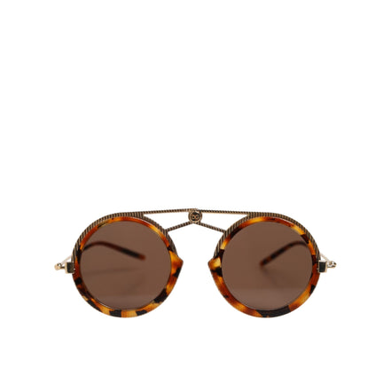 Occhiali da sole Dolce & Gabbana con montatura Havana dorata DG Fatto A Mano