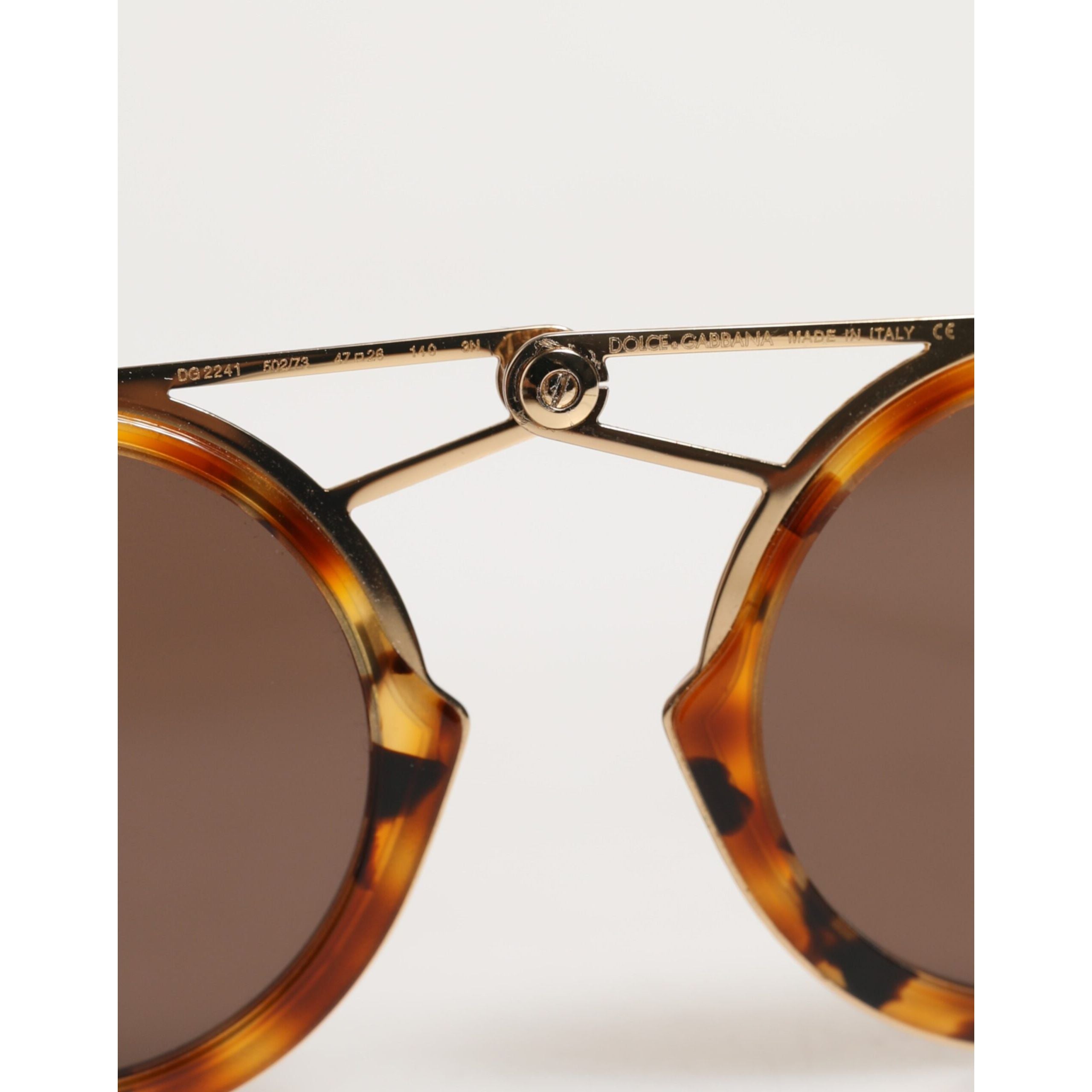 Occhiali da sole Dolce & Gabbana con montatura Havana dorata DG Fatto A Mano
