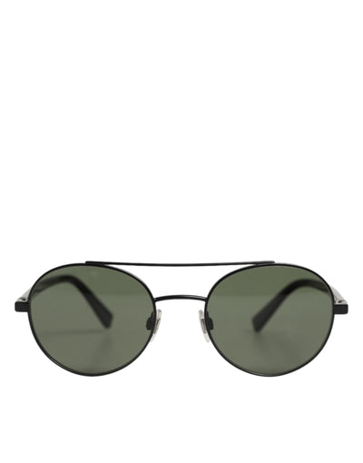 Dolce & Gabbana Matte Black Steel Frame Gray Lens DG2245 Sunglasses