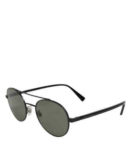 Dolce & Gabbana Matte Black Steel Frame Gray Lens DG2245 Sunglasses