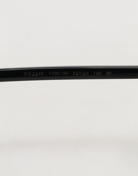 Dolce & Gabbana Matte Black Steel Frame Gray Lens DG2245 Sunglasses