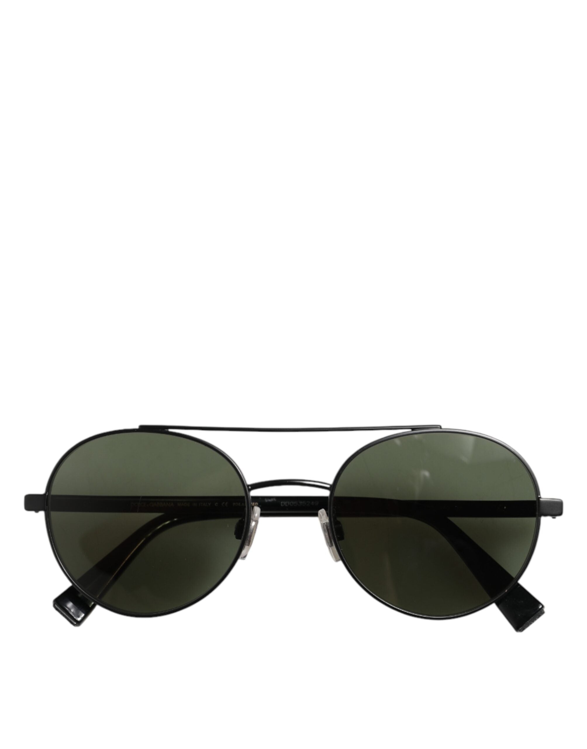 Dolce & Gabbana Matte Black Steel Frame Gray Lens DG2245 Sunglasses