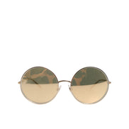 Occhiali da sole Dolce & Gabbana con lenti rotonde in metallo dorato